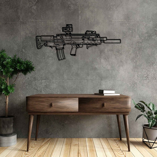 Hellion 2023 Silhouette  Metal Gun Silhouette Wall Art