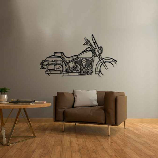 Heritage Softail Metal Wall Art Bike Silhouettes | Wall Decor | Gift For Men - Pixelgears