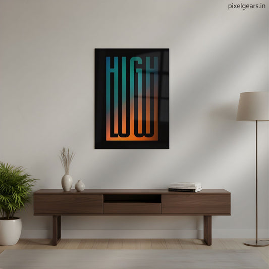 High And Low Metal Poster | Aesthetic Pop Art Wall Decor & Painting