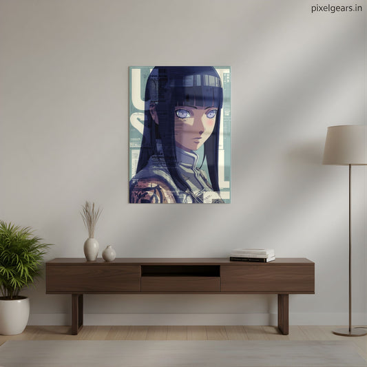 Hinata The Gentle Eye Metal Poster | Aesthetic Pop Art Wall Decor & Painting