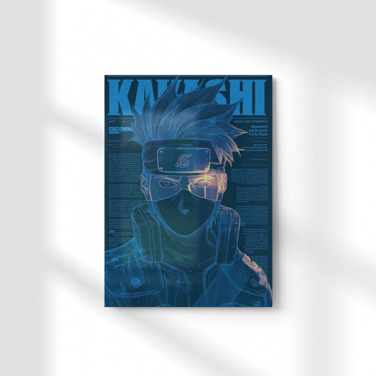 Holographic Kakashi Hatake Metal Poster | Aesthetic Pop Art Wall Decor & Painting