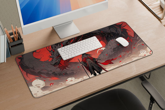 Ilustratif Dragon Anime Hamparan Twitch - XXL and XXXXL Mouse Pad - PixelGears