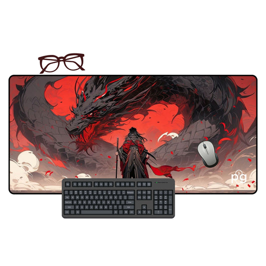 Ilustratif Dragon Anime Hamparan Twitch - XXL and XXXXL Mouse Pad - PixelGears