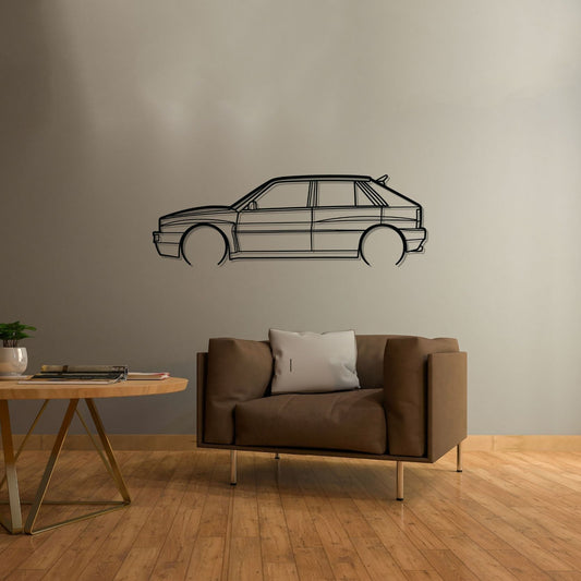Lancia Delta HF Integrale Metal Wall Art Car Silhouette | Personalized Car Gift For Men - PixelGears