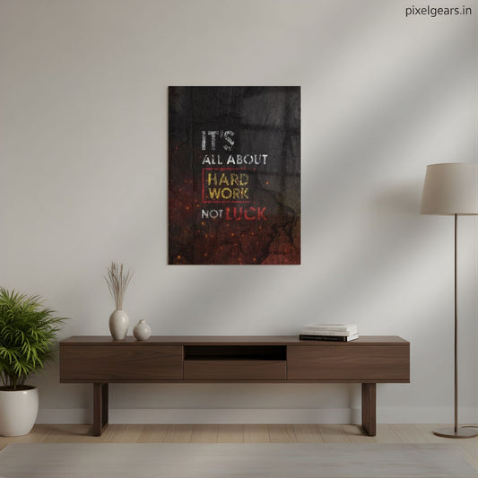 It's All About Hard Work Metal Poster | Aesthetic Pop Art Wall Decor & Painting