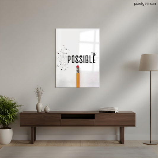 It is possible Metal Poster | Aesthetic Pop Art Wall Decor & Painting