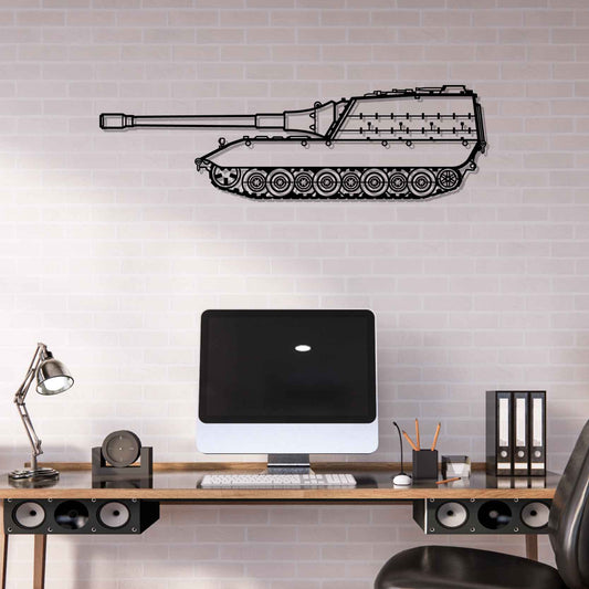 JPZ E 100 Silhouette Metal Gun Silhouette Wall Art