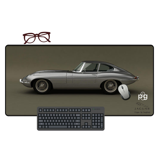 Jaguar E-Type Iconic Car Side View - XXL and XXXXL Mouse Pad - PixelGears