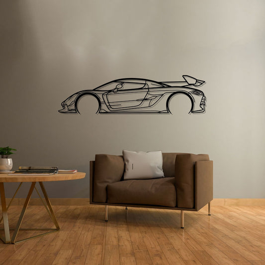 Koenigsegg Jesko 2021 Metal Wall Art Car Silhouette | Personalized Car Gift For Men - PixelGears