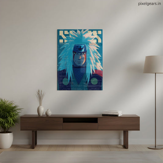 Jiraiya The Sannin Legend Metal Poster | Aesthetic Pop Art Wall Decor & Painting