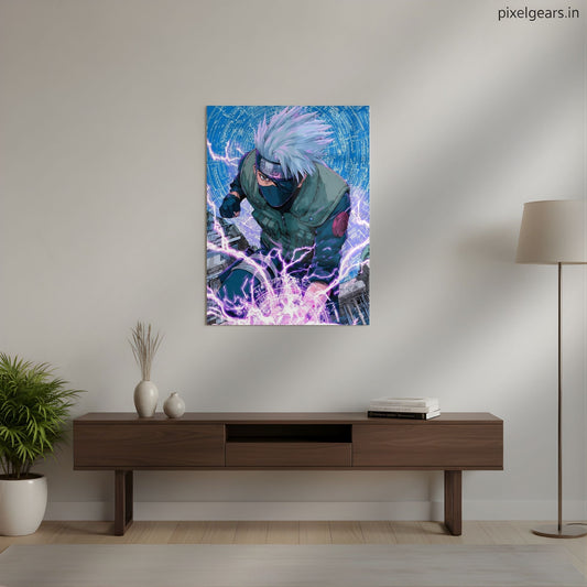 Kakashi Sixth Hokage's Power Metal Poster | Aesthetic Pop Art Wall Decor & Painting