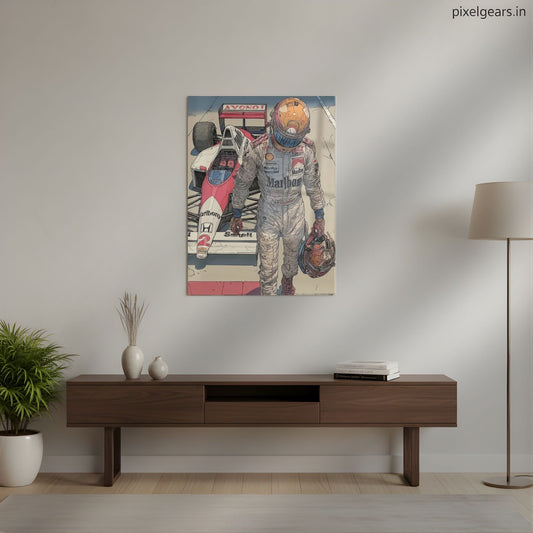 Legend Of The Track Metal Poster | Aesthetic Pop Art Wall Decor & Painting