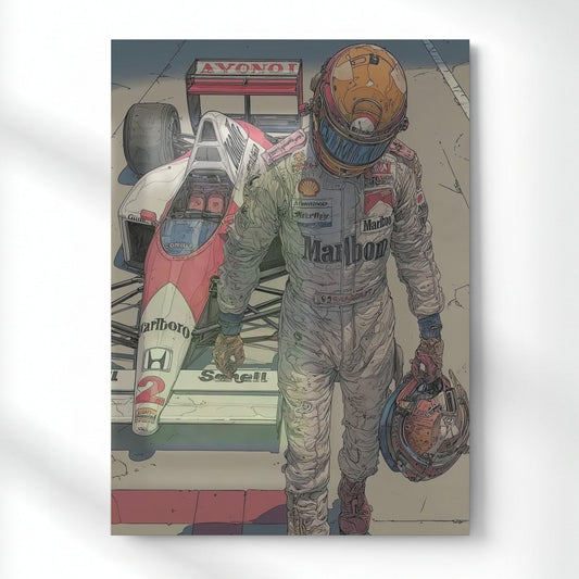 Legend Of The Track Metal Poster | Aesthetic Pop Art Wall Decor & Painting