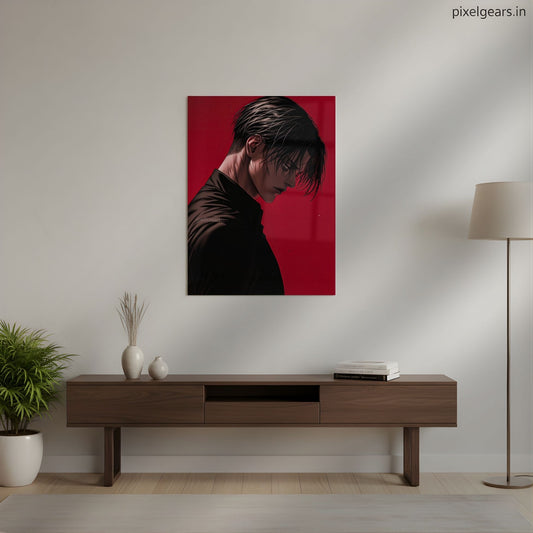 Levi Dark Mode Metal Poster | Aesthetic Pop Art Wall Decor & Painting