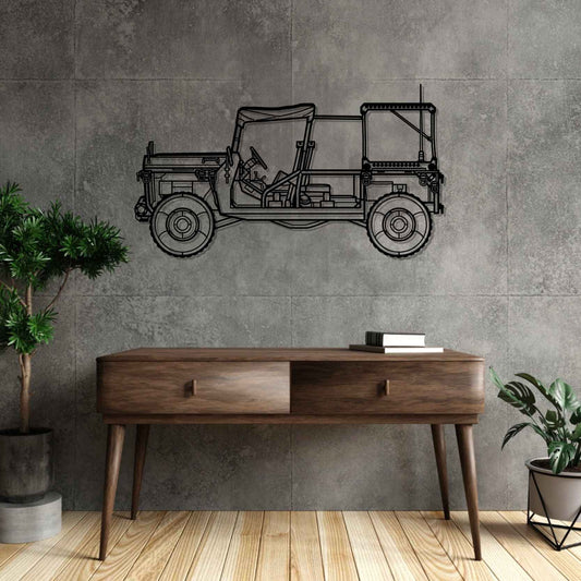 M1161 Silhouette  Metal Gun Silhouette Wall Art