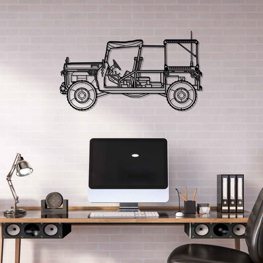 M1161 Silhouette  Metal Gun Silhouette Wall Art