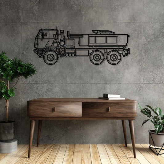 M142 HIMARS Silhouette Metal Gun Silhouette Wall Art