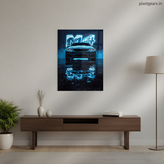 M4: Midnight Reflected Power Metal Poster | Aesthetic Pop Art Wall Decor & Painting