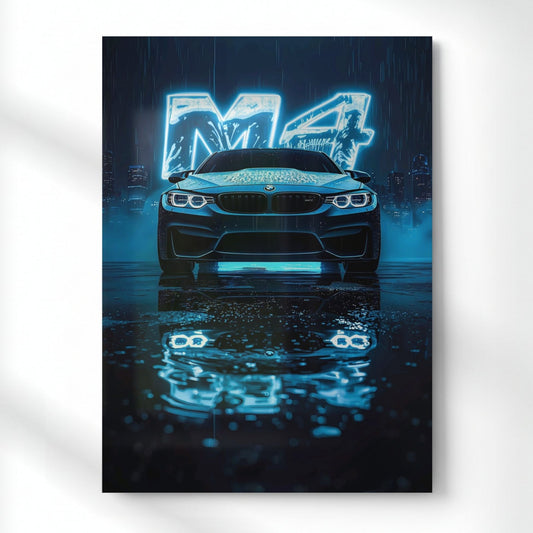 M4: Midnight Reflected Power Metal Poster | Aesthetic Pop Art Wall Decor & Painting