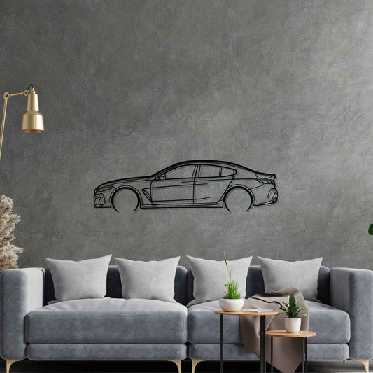 BMW M850 2022 Metal Wall Art Car Silhouette | Personalized Car Gift For Men - PixelGears