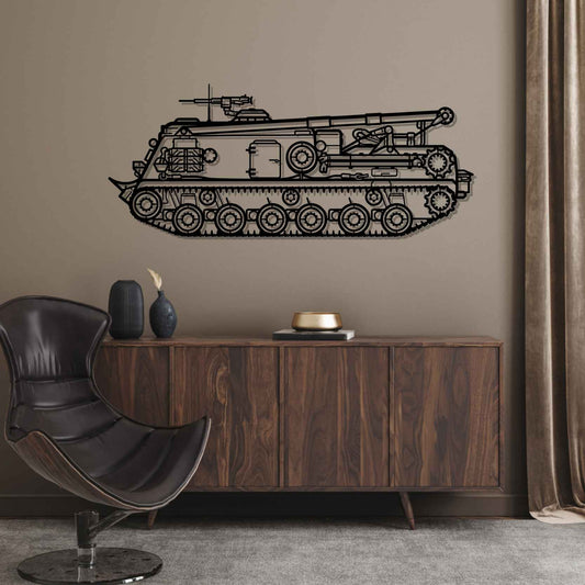 M88A2 Hercules Silhouette Metal Gun Silhouette Wall Art