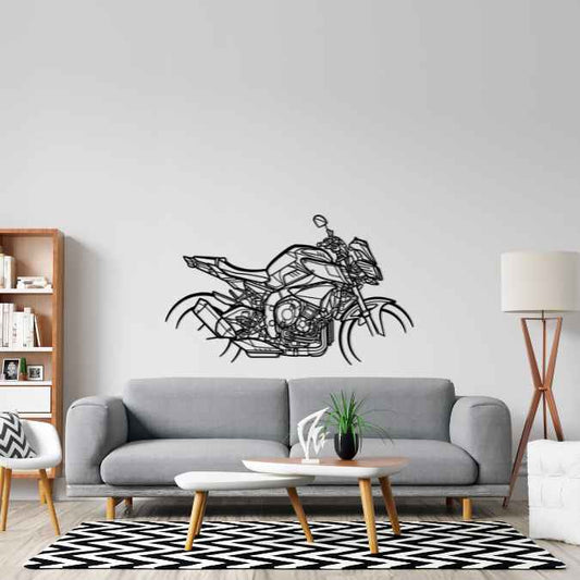MT10 2020 Metal Wall Art Bike Silhouettes | Wall Decor | Gift For Men - Pixelgears