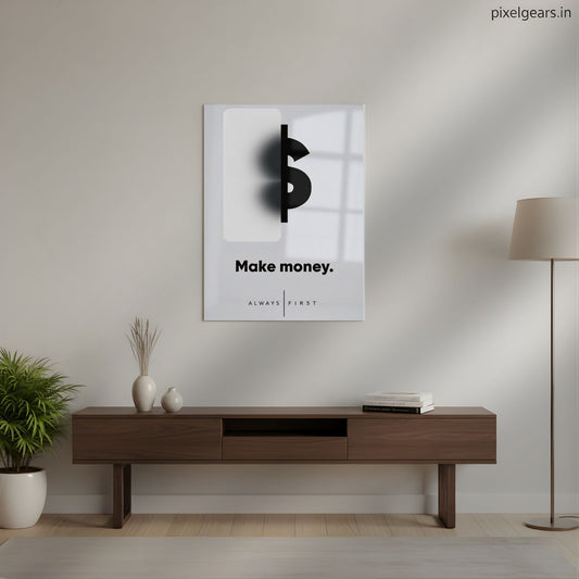Make money Metal Poster | Aesthetic Pop Art Wall Decor & Painting