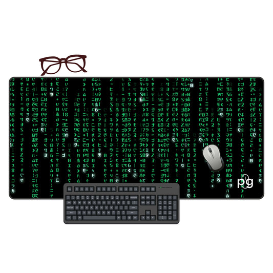 Matrix Falling Code Green - XXL and XXXXL Mouse Pad - PixelGears