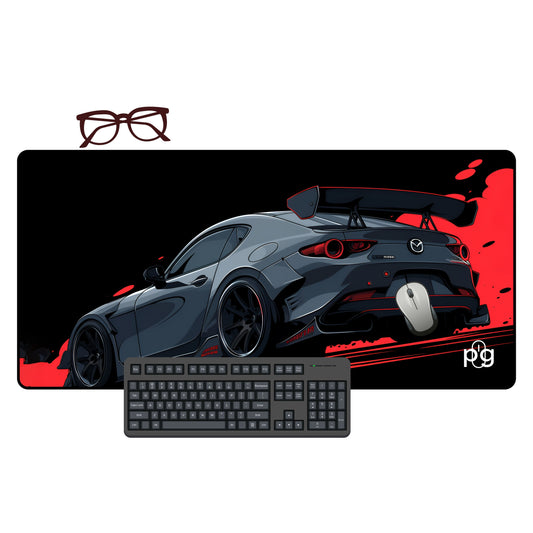 Mazda RX8 Black Car - XXL and XXXXL Mouse Pad - PixelGears
