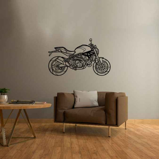 Monster 2018 Silhouette Metal Wall Art Bike Silhouettes | Wall Decor | Gift For Men - Pixelgears