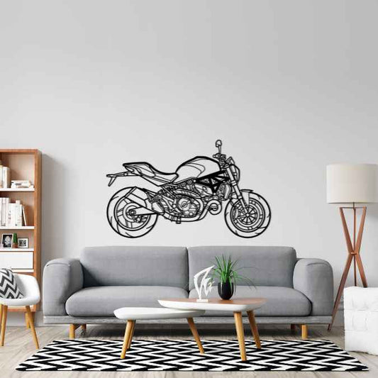 Monster 2018 Silhouette Metal Wall Art Bike Silhouettes | Wall Decor | Gift For Men - Pixelgears