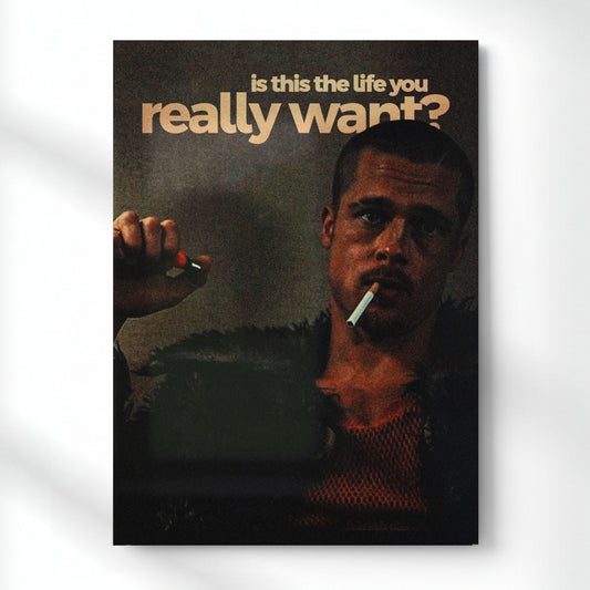 Moody Smoke Aesthetic Metal Poster | Aesthetic Pop Art Wall Decor & Painting