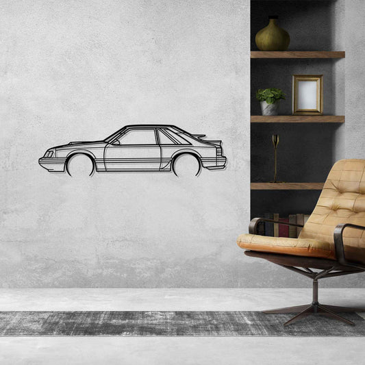 Mustang SVO 1986 Metal Wall Art Car Silhouette | Personalized Car Gift For Men - PixelGears