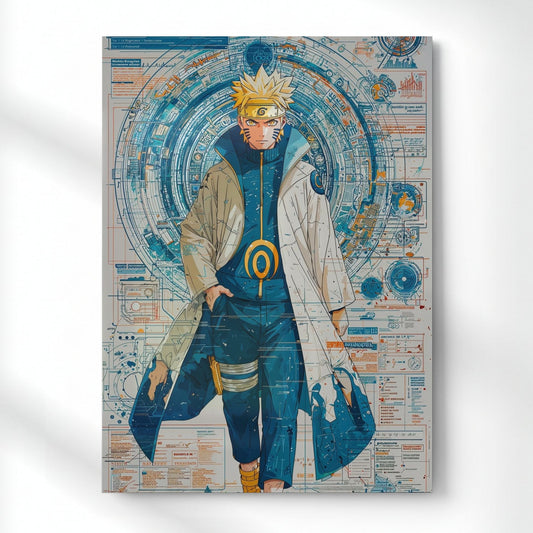 Naruto The Hokage's Stride Metal Poster | Aesthetic Pop Art Wall Decor & Painting