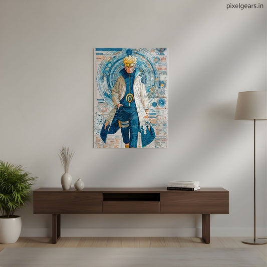 Naruto The Hokage's Stride Metal Poster | Aesthetic Pop Art Wall Decor & Painting