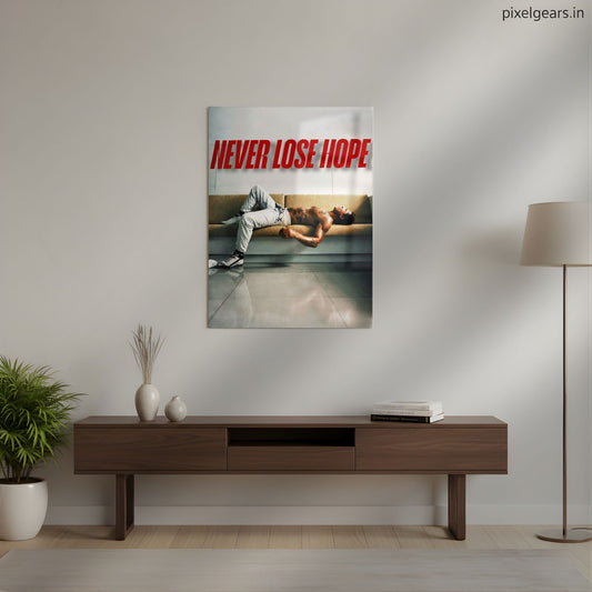 Never Lose Hope Motivational Metal Poster | Aesthetic Pop Art Wall Decor & Painting