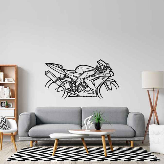 Ninja ZX-10R 2005 Metal Wall Art Bike Silhouettes | Wall Decor | Gift For Men - Pixelgears