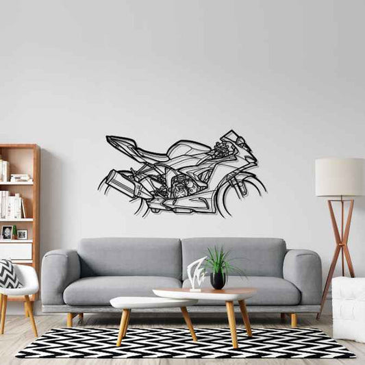 Ninja ZX-6R 2024 Silhouette Silhouette  Metal Bike Silhouettes | Wall Decor | Gift For Men - Pixelgears
