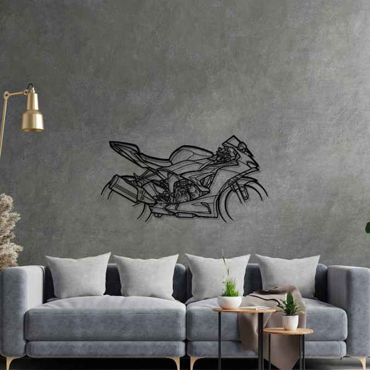 Ninja ZX-6R 2024 Silhouette Silhouette  Metal Bike Silhouettes | Wall Decor | Gift For Men - Pixelgears