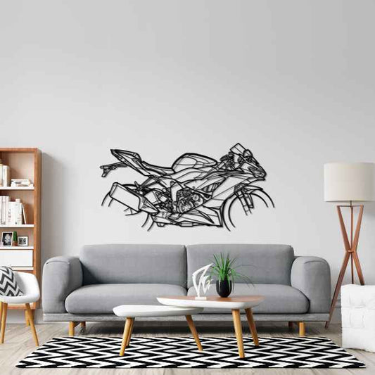 Ninja ZX6R 2021 Silhouette Metal Wall Art Bike Silhouettes | Wall Decor | Gift For Men - Pixelgears