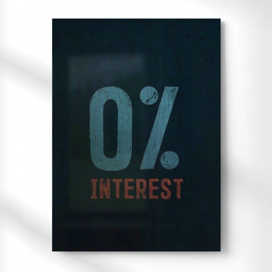 No Interest Metal Poster | Aesthetic Pop Art Wall Decor & Painting