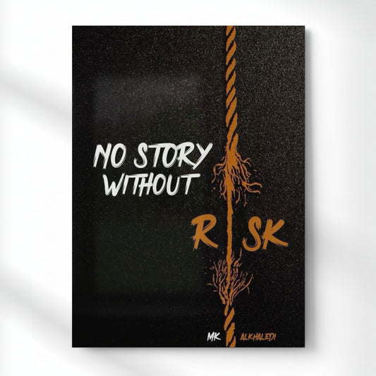 No Story Without Risk Metal Poster | Aesthetic Pop Art Wall Decor & Painting