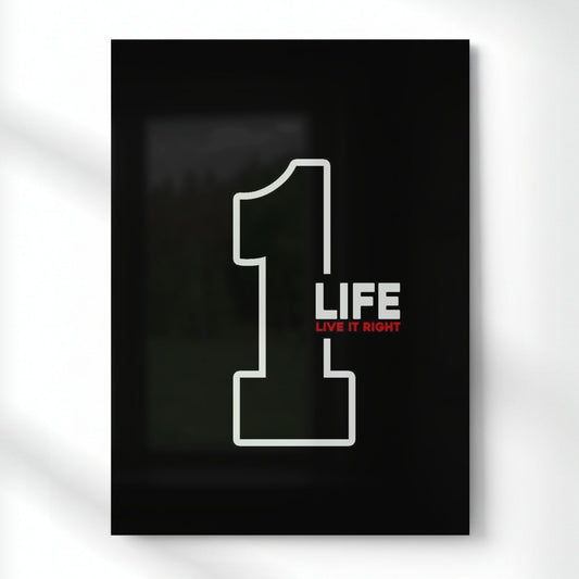 One Life Metal Poster | Aesthetic Pop Art Wall Decor & Painting