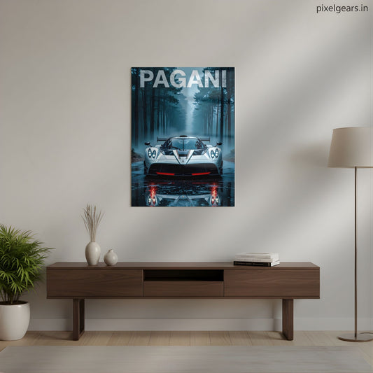 Pagani: Forest Phantom Metal Poster | Aesthetic Pop Art Wall Decor & Painting