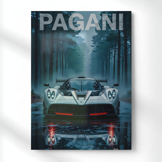 Pagani: Forest Phantom Metal Poster | Aesthetic Pop Art Wall Decor & Painting