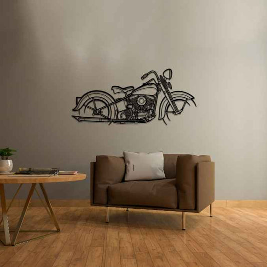 Panhead 1948 Metal Wall Art Bike Silhouettes | Wall Decor | Gift For Men - Pixelgears