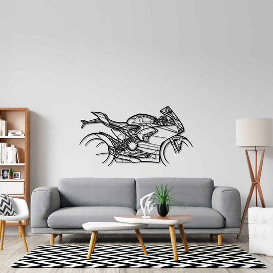 Panigale V2 Bayliss Metal Wall Art Bike Silhouettes | Wall Decor | Gift For Men - Pixelgears