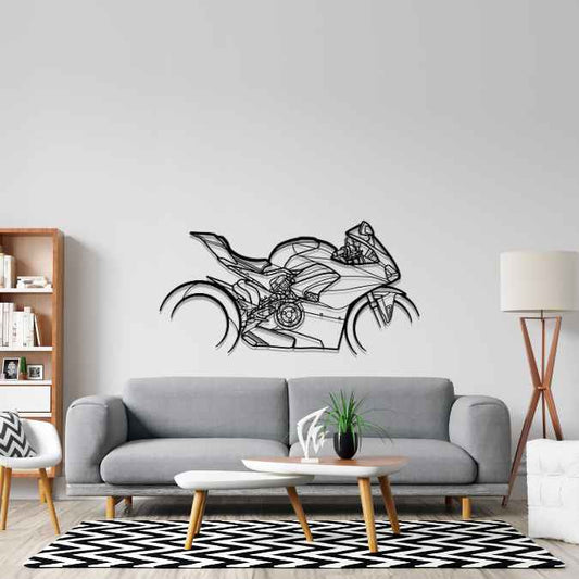 Panigale V4 S BG 2018 Metal Wall Art Bike Silhouettes | Wall Decor | Gift For Men - Pixelgears