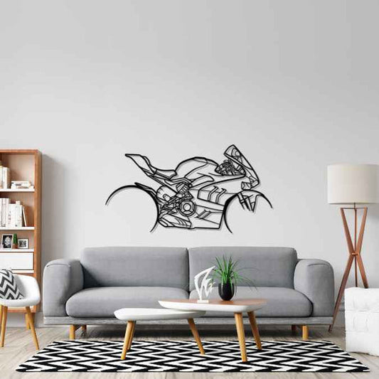 Panigale V4 Silhouette   Metal Bike Silhouettes | Wall Decor | Gift For Men - Pixelgears