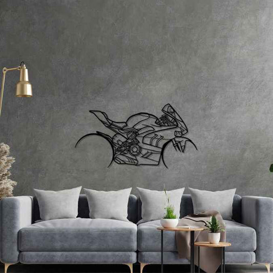Panigale V4 Silhouette   Metal Bike Silhouettes | Wall Decor | Gift For Men - Pixelgears